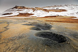 NÃ¡maskarÃ° geothermal active volcanic area in North West Icelan