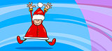 santa claus greeting card cartoon