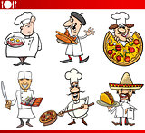 international cuisine chefs cartoons