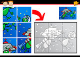 cartoon aliens jigsaw puzzle game