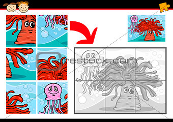 cartoon sea life jigsaw puzzle game