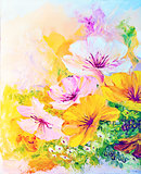 Wildflowers, oil painting on canvas
