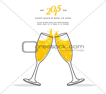 Glasses of champagne