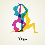 Yoga poses silhouette