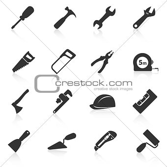 Set of construction tools icons
