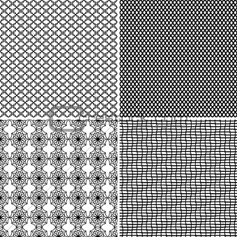 Four Seamless Ornamental Greed Patterns