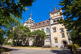 Vajdahunyad Castle view on a sunny day, Budapest