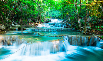Scene of waterfall at Huay Mae Khamin