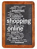 shopping online word cloud 