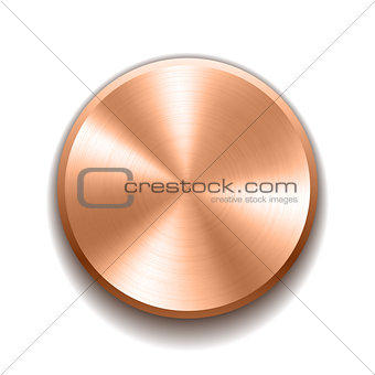 Realistic metal button