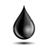 Vector illustration of black drop