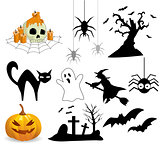 Collection of halloween icons