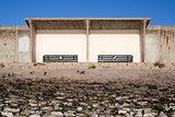 Shelter on the Sea Wall, Canvey Island, Essex, England