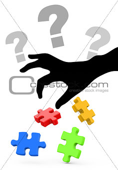 Choosing a puzzle piece