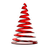 Stylized Christmas tree in red glass