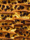  british bread and butter pudding food background