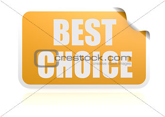 Best choice yellow sticker