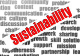 Sustainability word cloud