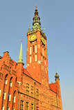 Gdansk Town Hall in the evening
