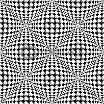 Design seamless monochrome warped pattern