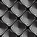 Design seamless monochrome vortex twisting pattern