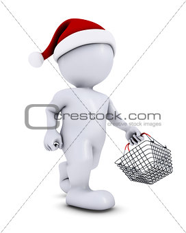 Morph Man with christmas shopping basket