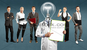Business Team With Lamp Head Doctor