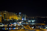 View on the Aqaba gulf and Eilat city at the evening , Israel