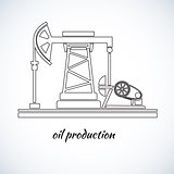Logo industrial plant oil production