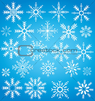 winter snowflake collection symbol