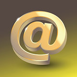 Colored email icon sign.