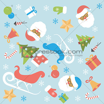 Christmas background flat design