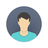 Vector icon of user avatar for web site or mobile app