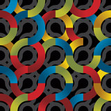 Colorful circles seamless pattern.