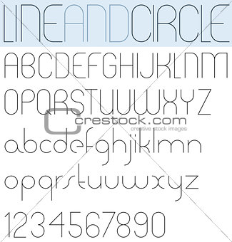 Poster slim elegant black font and numbers on white background.