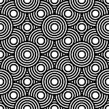 Seamless black and white geometric vector background, simple str