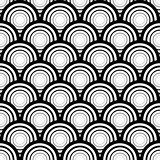 Seamless black and white geometric vector background, simple str