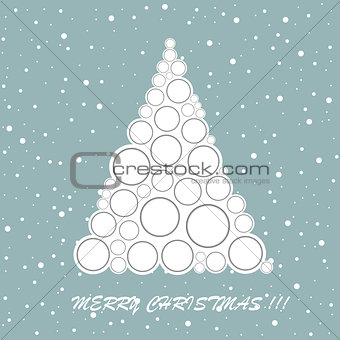 Christmas tree greeting card