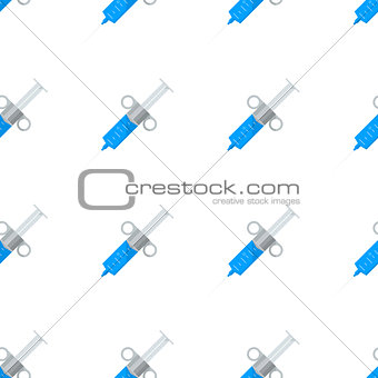 Vector background for hospital. Medical syringe