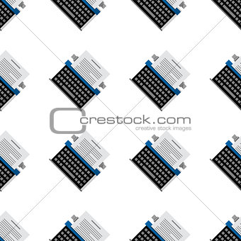 Vector background for office equipment. Typewriter