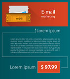 Flat vector minimalist template business design. Email marketing.