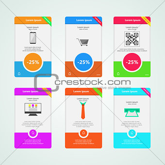 Colored vector banners for e-Marketing