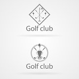 Vector illustration of two badge for golf club