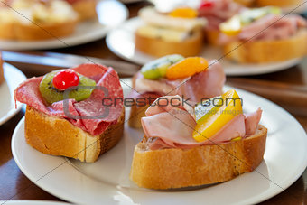 Sandwiches on plate