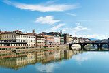 Houses and river Arno Florence