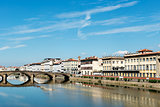 Houses and river Arno Florence