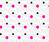 3d ornament with black and pink dots