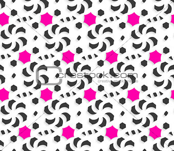 3d ornament with black and pink on white background