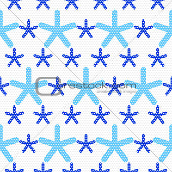 Blue snowflakes textured with gray dots