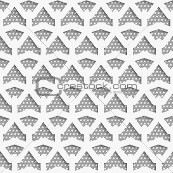 White 3d net on textured white and gray pattern
